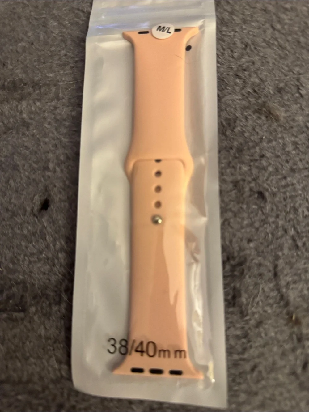 Silicone Sport Replacement Apple Watch Band in Blush Pink 38 / 40 medium / large
